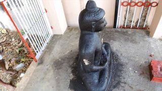 Side view of Bharanikkavu Buddha Image