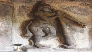 Dwarapalaka with Gada at Trikkakkudy Temple