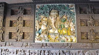 Ganapathy in Wood at Trikkuratty Mahadeva Temple