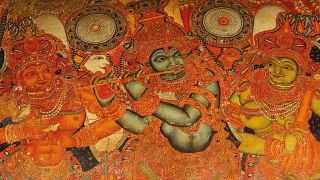 Lord Krishna Mural Painting Pundareekapuram Temple